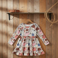 Cactus Pumpkin Long Sleeves Baby Girls Fall Dresses