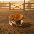 Herd Boss Hairon Cuff in Speckled Brown - Genuine Leather