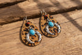 Leopard Fur Squash Blossom Earrings