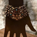 Copper Longhorn Beaded Bracelet