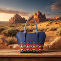 Navy Aztec Tote
