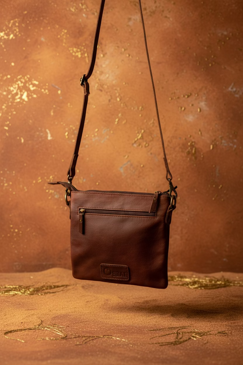 Floral Embossed Genuine Leather Western Crossbody