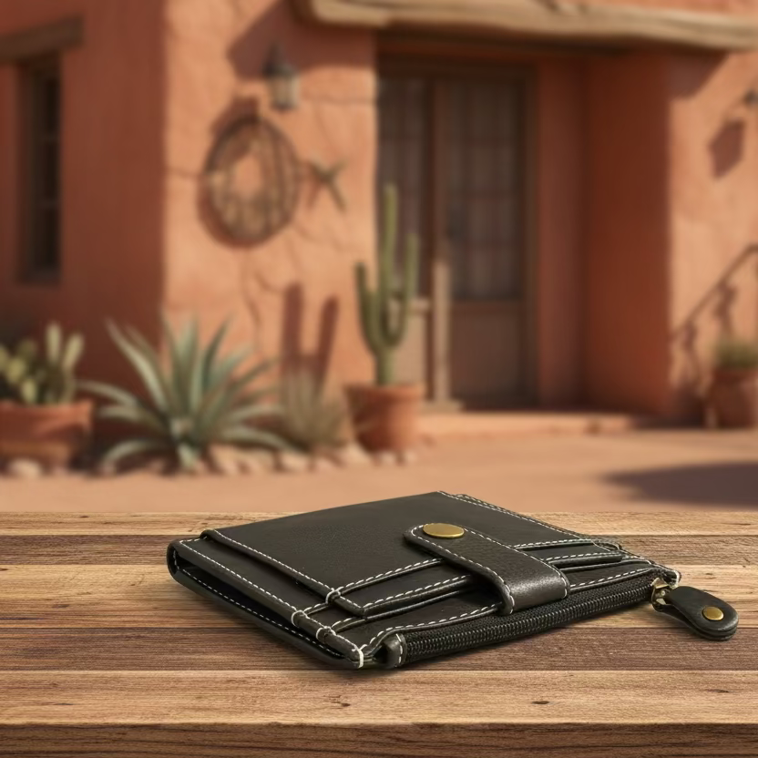 Genuine Leather Card Holder Wristlet