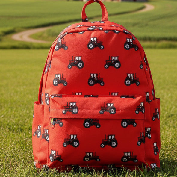 Red Tractors Kids Backpack
