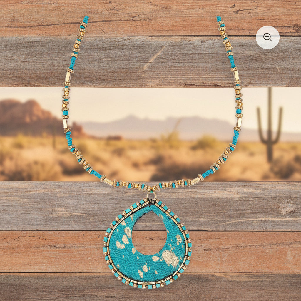 Portales Ridge Genuine Leather Necklace