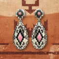 Aztec Teardrop Pendant Earrings