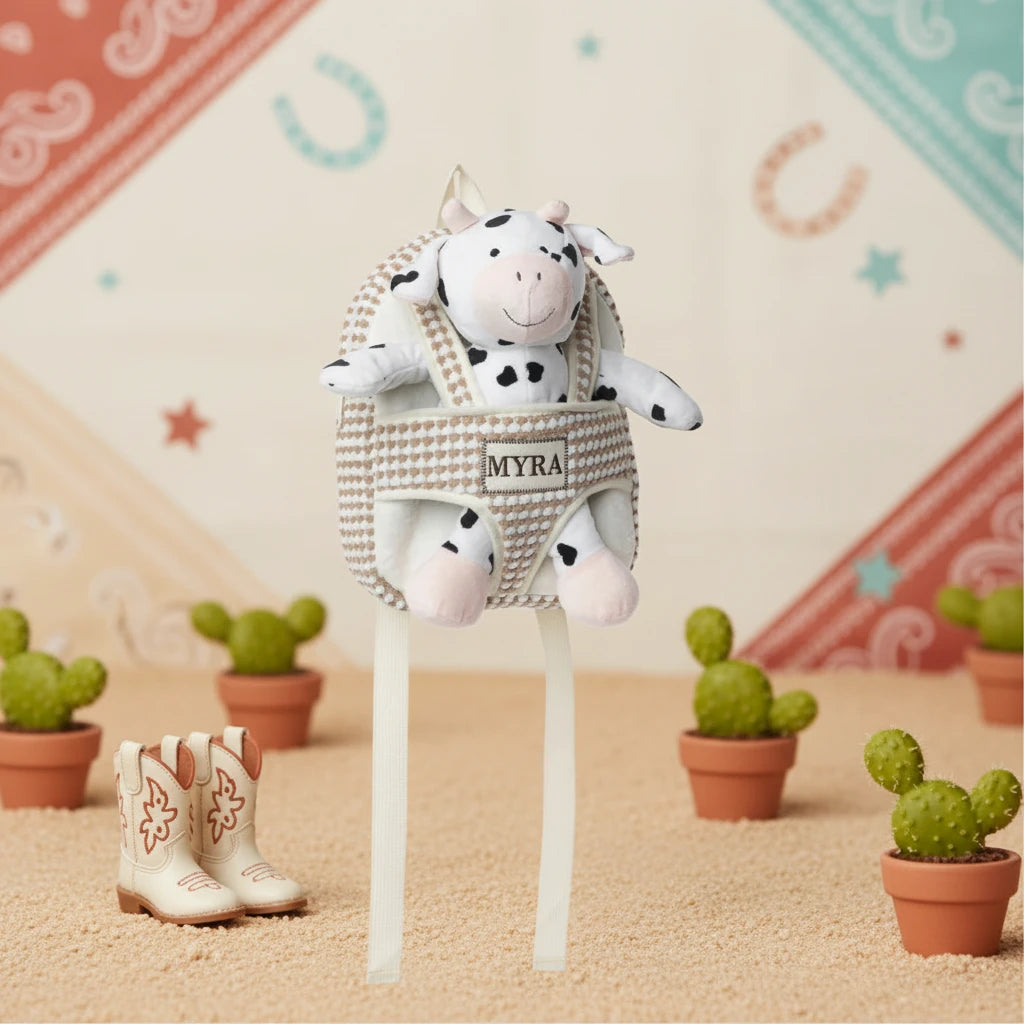 MiniMoozie Kids' Backpack in Blush White