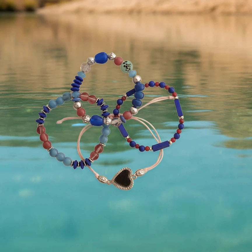 Heart of Midnight Stacked Bracelet
