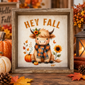 Hey Fall Canvas Art Framed Décor