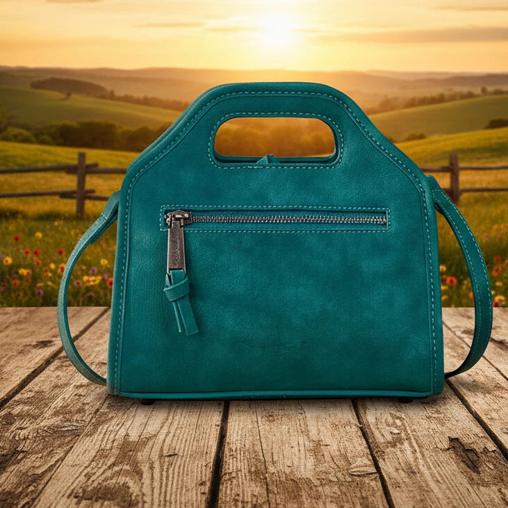 Trinity Ranch Genuine Hair-On Cowhide Satchel Crossbody Bag