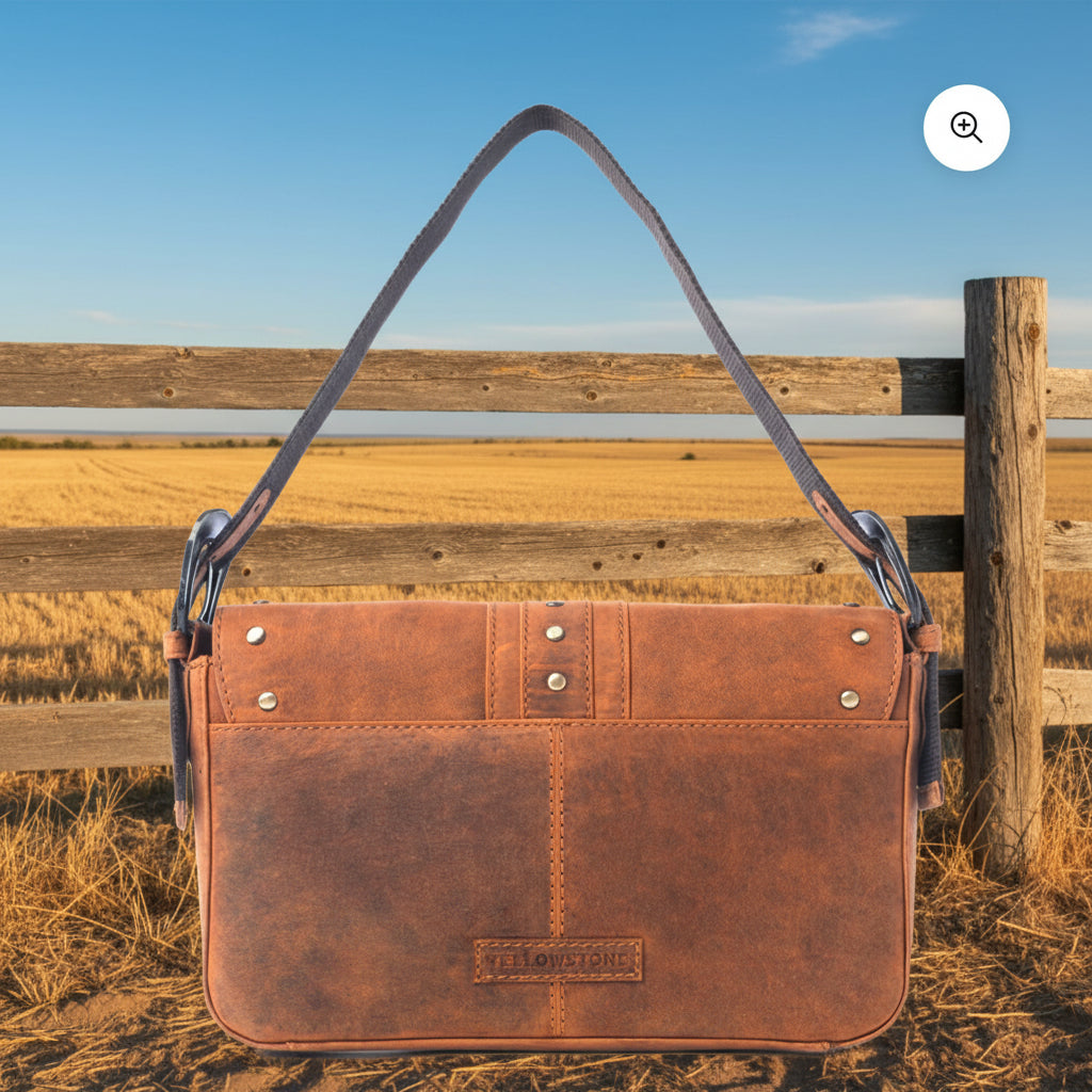 Myra - Yellowstone Amber Paradise Handbag with Rivets