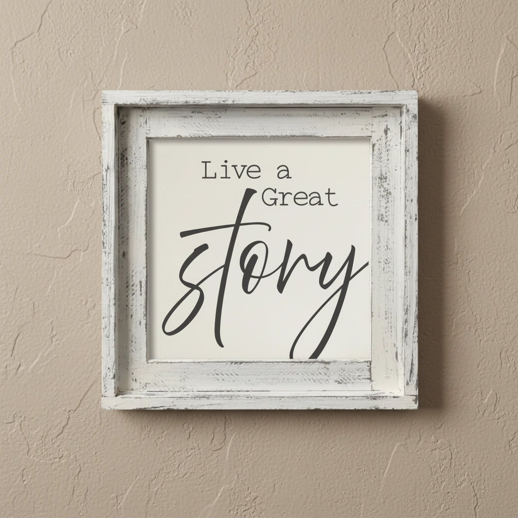 Framed Canvas - Live A Great Story