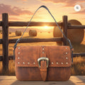 Myra - Yellowstone Amber Paradise Handbag with Rivets