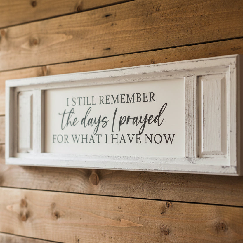 Small Double Panel Canvas - Remember The Days I Prayed