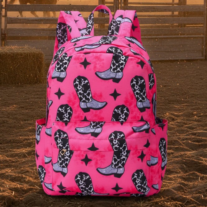 Fuchsia Boots Kids Backpack
