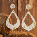 Mystique Hair-On Hide Leather Earrings