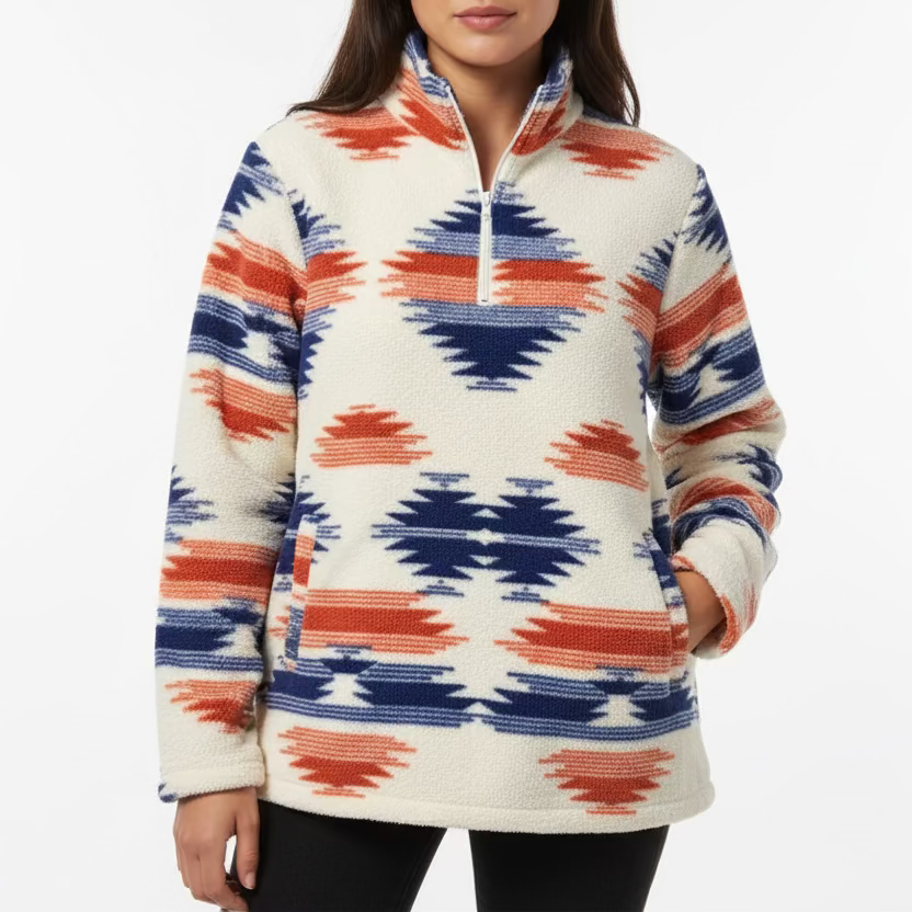 Western Tribal Sherpa Pullover
