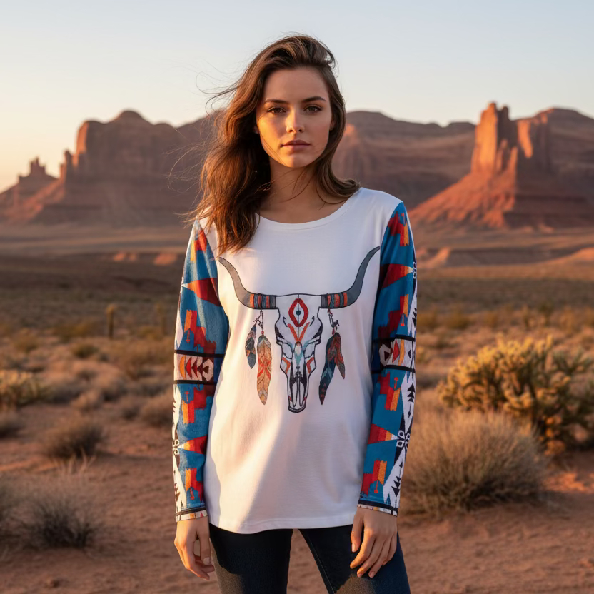 Western Bull Head Long Sleeve