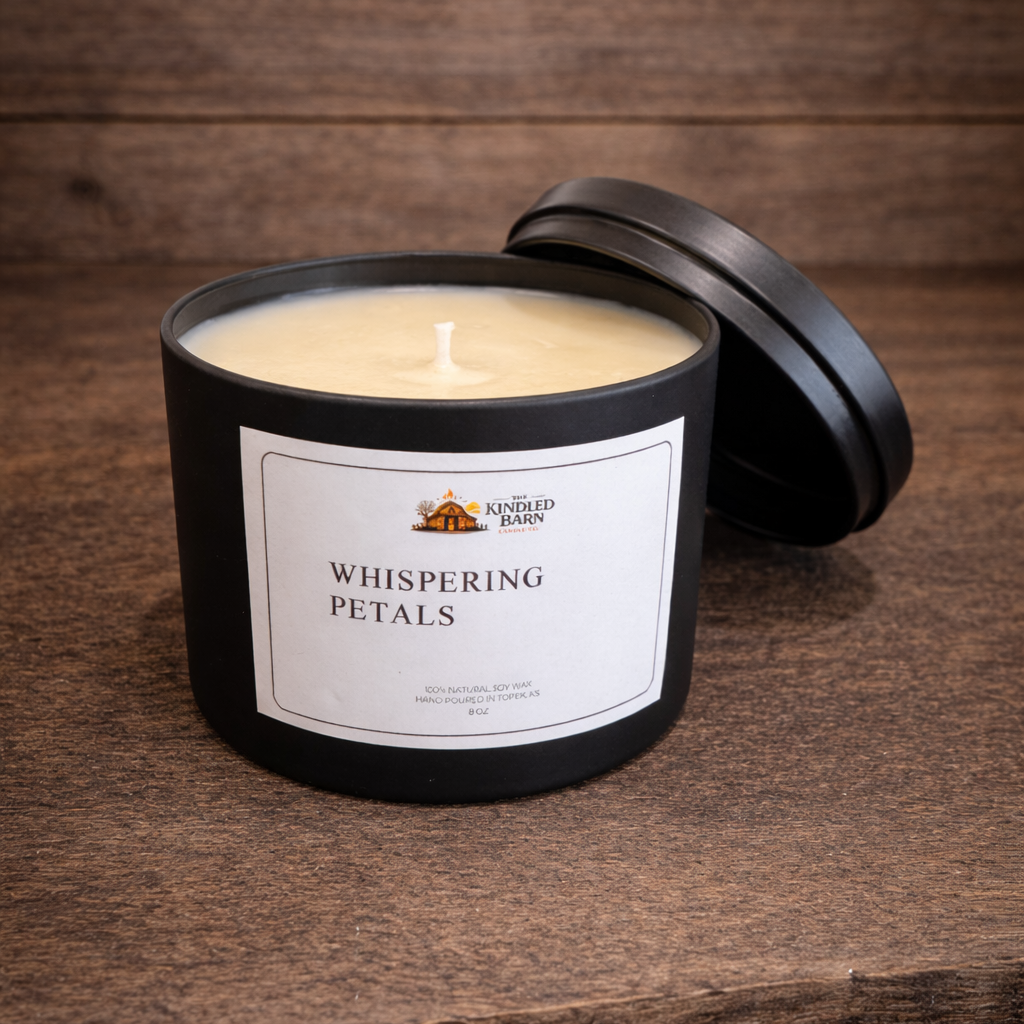 8 oz Black Tin - Cotton Wick