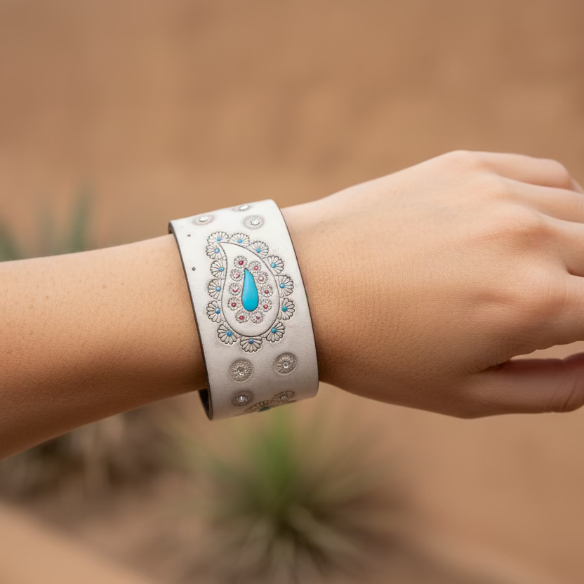 Paonne Leather Cuff Bracelet