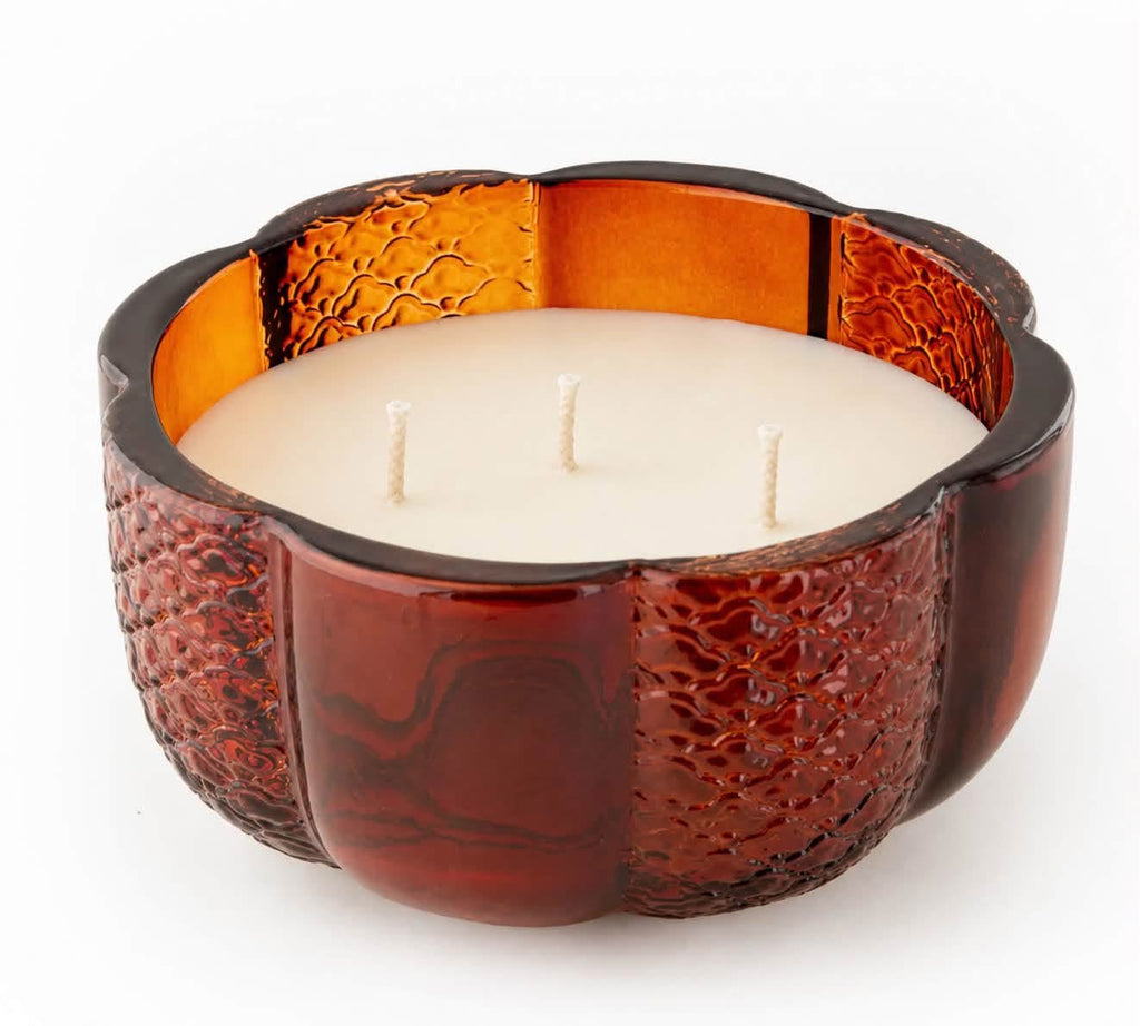 Fall - 10 oz Amber Glass Pumpkin