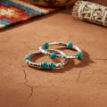 Silver Fire Bracelet In Blue