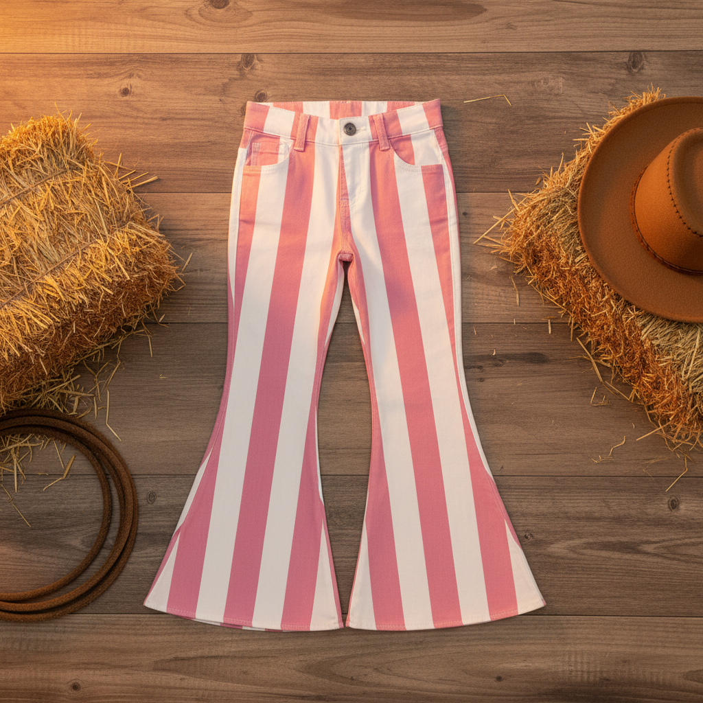 Pink Stripe Jeans Kids