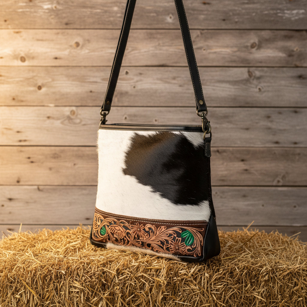 Myra Silhouette Hand-Tooled Bag