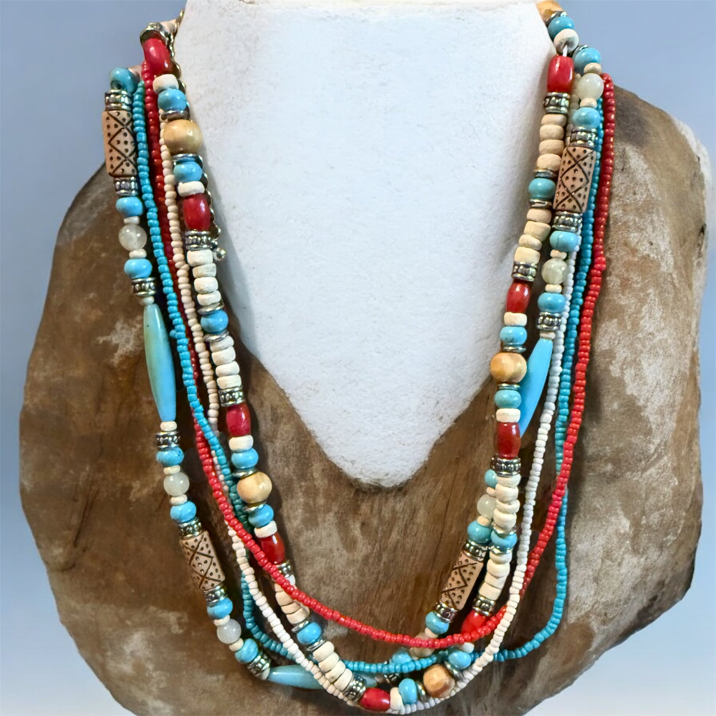 5 Strand SW Beaded Necklace