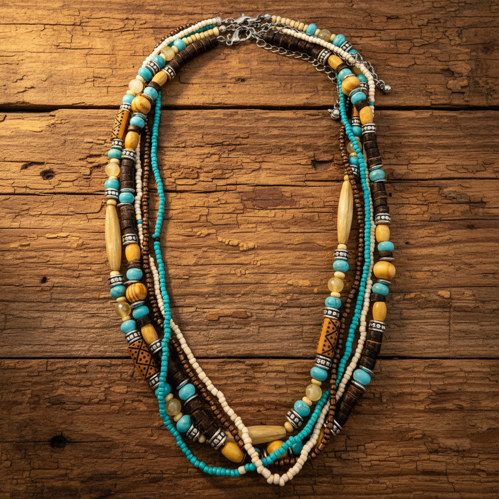 5 Strand SW Beaded Necklace